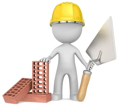 The Bricklayer. Stock Illustration