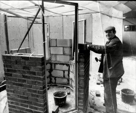 Bricklayer Jack Morley. Stock Photos