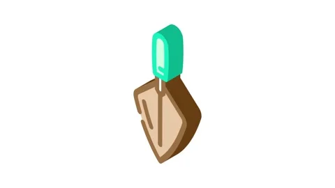 Bricklayer trowel civil engineer isometric icon animation Stock Footage 327292027