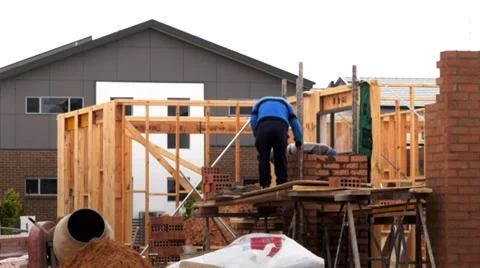 Bricklayers Stock Footage 32604893