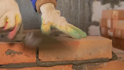 Bricklaying Stock Footage