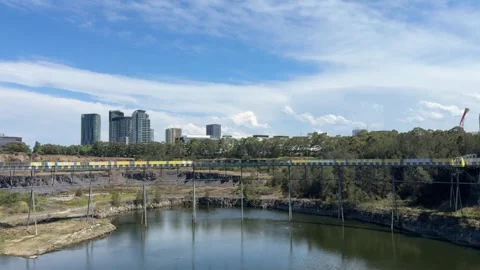 Brickpit Ring Walk – Sydney Olympic Park – elevated view – 4K 库存影片 321345989