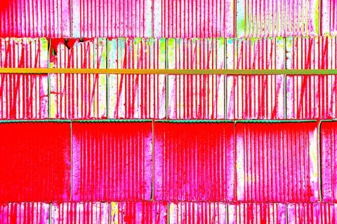 Bricks are stacked in a cube, stack for construction, brick background. Cha.. Stock Photos