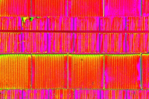 Bricks are stacked in a cube, stack for construction, brick background. Cha.. Stock Photos