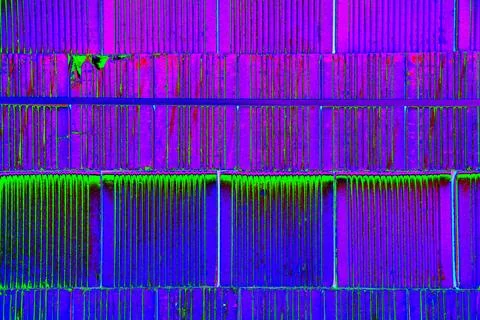 Bricks are stacked in a cube, stack for construction, brick background. Cha.. Stock Photos