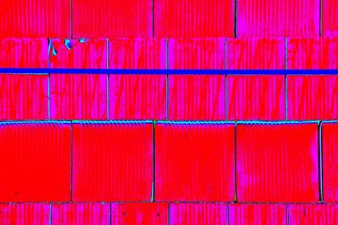 Bricks are stacked in a cube, stack for construction, brick background. Cha.. Stock Photos