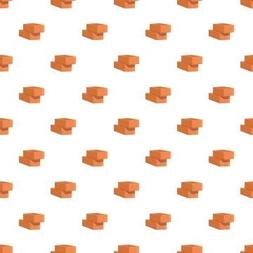 Bricks arranged in a seamless repeating pattern on a white background Stock Illustration