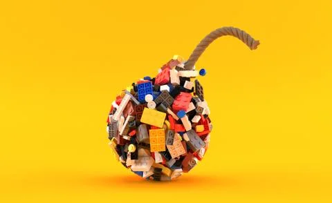 Bricks in bomb shape Stock Illustration