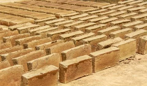 Bricks from clay Stock Photos