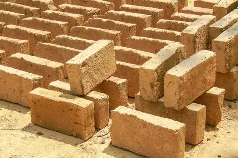 Bricks from clay Stock Photos