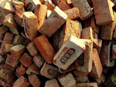 Bricks for the construction of buildings flats Stock Photos