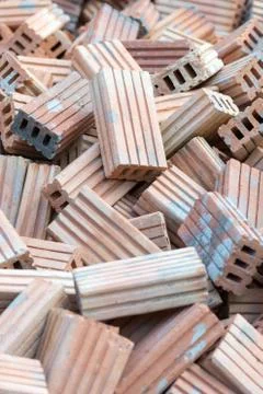 Bricks for construction Stock Photos