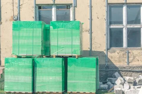 Bricks on construction site 写真素材