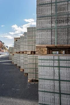 Bricks for a construction site 스톡 사진