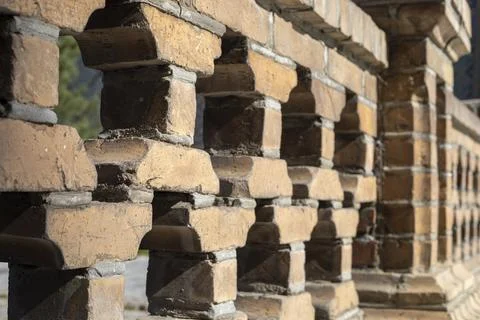 Bricks design wall of a home Fotos Stock