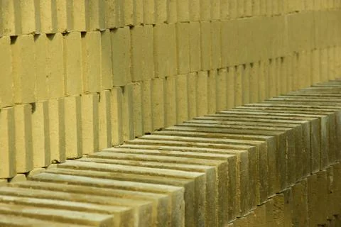 Bricks drying at the sun Stock Photos