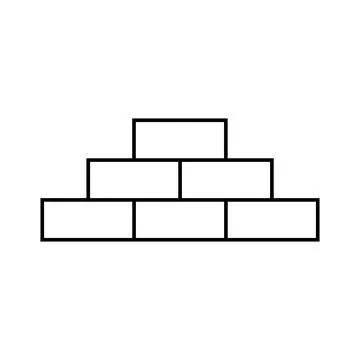 Bricks flat icon. 1st May Worker s Day. Stock Illustration