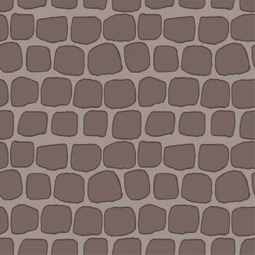 Bricks handdrawn seamless gray pattern. Vector illustration. Stock Illustration