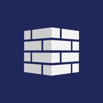 Bricks icon. Bricks logo. isolated on background. Vector illustration. Stock Illustration