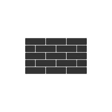 Bricks icon isolated. Flat design. Vector Illustration Stock Illustration
