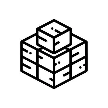 Bricks icon or modern line symbol. Vector line art and icon design with bol.. Illustration
