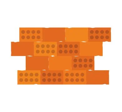 Bricks icon. Under construction concept. Vector graphic Stock Illustration
