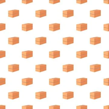 Bricks isometric pattern creating seamless construction background Stockillustratie