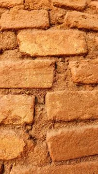 Bricks joined by clay Stock Photos