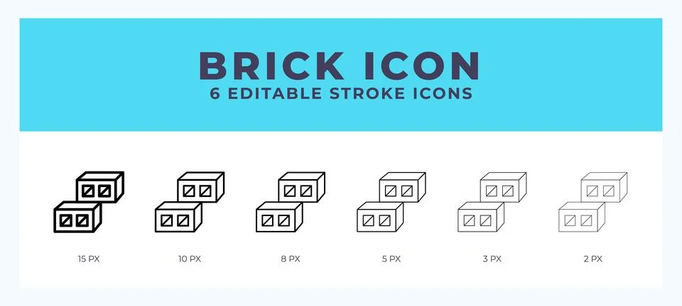 Bricks line icon vector illustration. Trendy styles. Stock Illustration