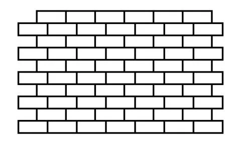 Bricks line icons Stock Illustration