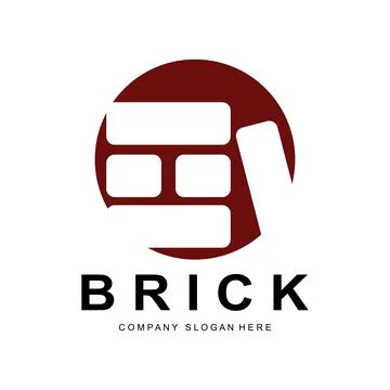 Bricks Logo Design, Material Stone Illustration Vector, Building Constructi.. Stock Illustration