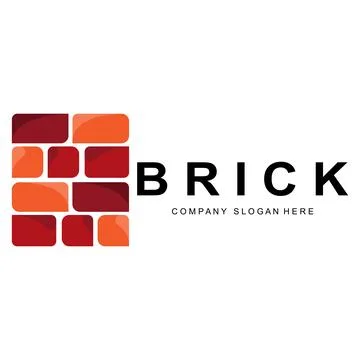 Bricks Logo Design, Material Stone Illustration Vector, Building Constructi.. Stock Illustration