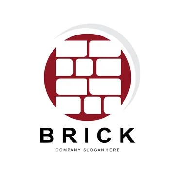 Bricks Logo Design, Material Stone Illustration Vector, Building Constructi.. Stock Illustration