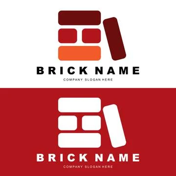 Bricks Logo Design, Material Stone Illustration Vector, Building Constructi.. Stock Illustration