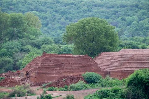 Bricks making Stock Photos