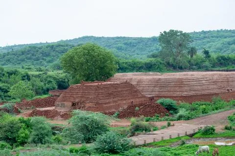 Bricks making Stock Photos