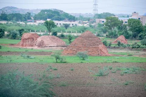Bricks making Stock Photos