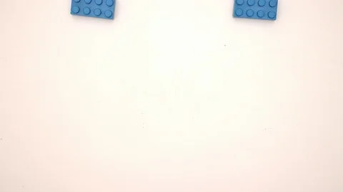 Bricks making smiley - Stop motion animation Stock Footage 103550505