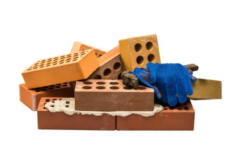 Bricks with mortar Stock Photos