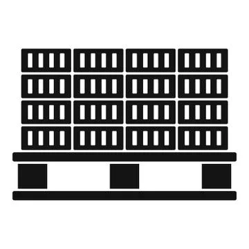 Bricks pallet icon, simple style Stock Illustration