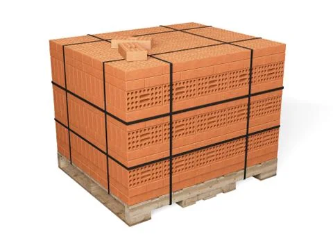 Bricks pallet Stock Illustration