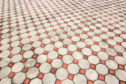 Bricks pavement background in seamless scene Stock Photos
