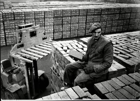 Bricks Piled Up Because Of Credit Squeeze. 'lofty' Cole And His Two Million Bric Photos