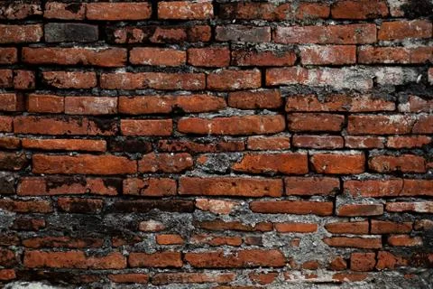 Bricks red wall very old Stock Photos
