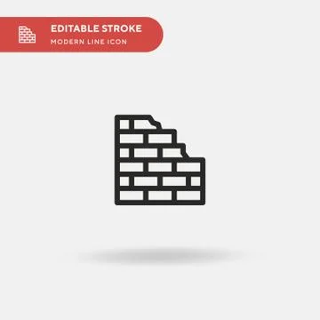 Bricks Simple vector icon. Illustration symbol design template for web mobile Stock Illustration
