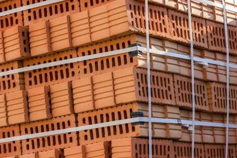 Bricks stack Stockfoto's