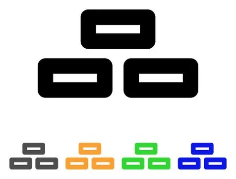 Bricks Stroke Icon Illustrazione stock