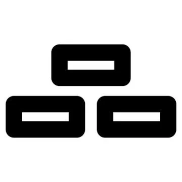 Bricks Stroke Vector Icon Illustrazione stock