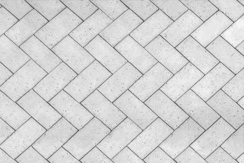 Bricks tiled floor with zigzag pattern texture background Stock Photos