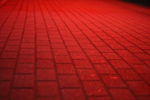 Bricks under red light Foto stock